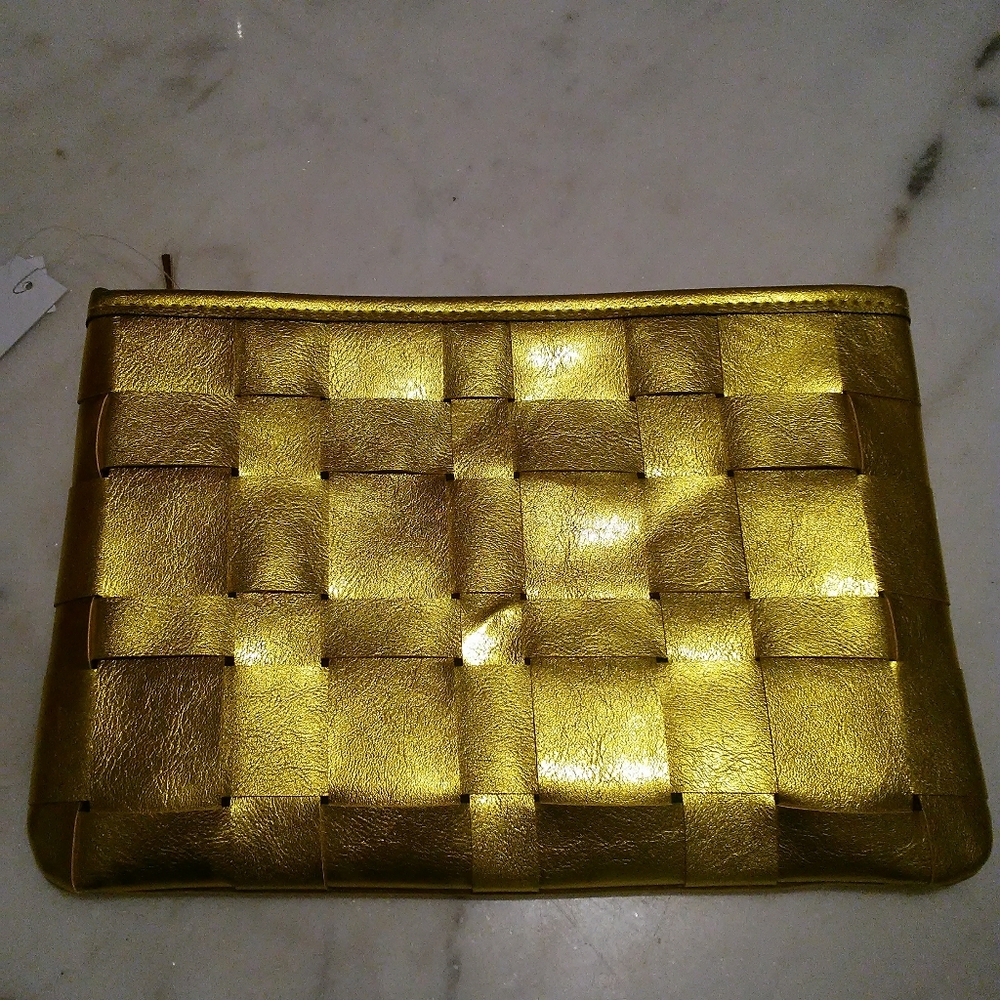 NWT Topshop Gold Clutch